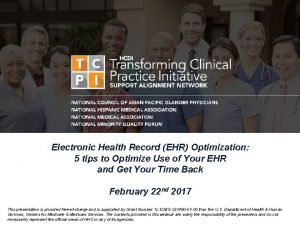Electronic Health Record EHR Optimization 5 tips to