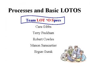 Processes and Basic LOTOS Team LOT O Specs