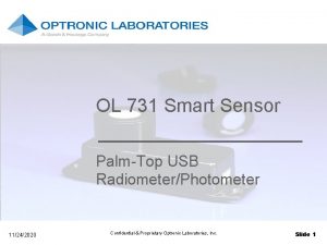 OL 731 Smart Sensor PalmTop USB RadiometerPhotometer 11242020