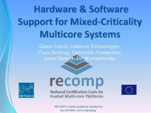 Hardware Software Support for MixedCriticality Multicore Systems Glenn