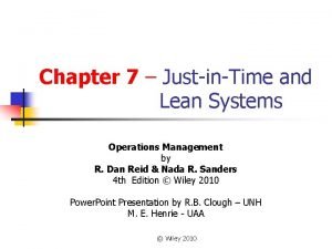 Lean systems operations management