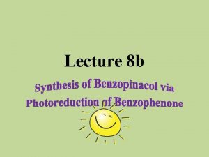 Lecture 8 b Introduction Photochemistry is one subdivision