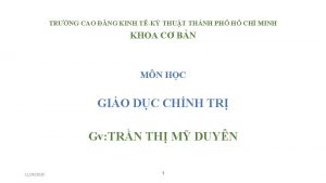 TRNG CAO NG KINH TK THUT THNH PH