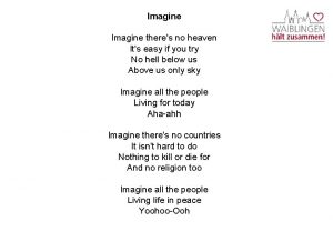 Imagine there no heaven
