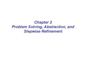 Stepwise refinement definition