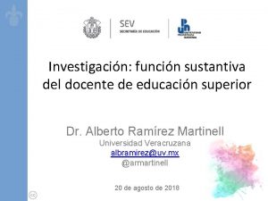 Investigacin funcin sustantiva del docente de educacin superior