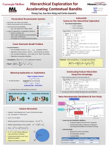 Hierarchical Exploration for Accelerating Contextual Bandits Yisong Yue