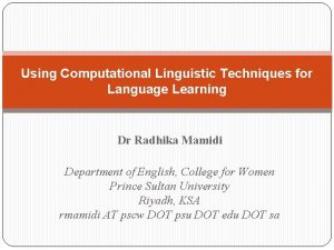 Language learning software