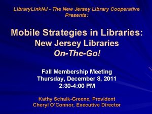 Library Link NJ The New Jersey Library Cooperative