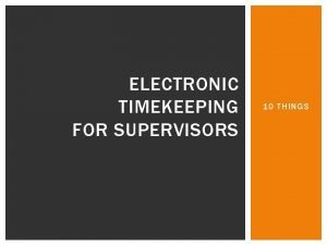 Electronic timekeeping Electronic timekeeping