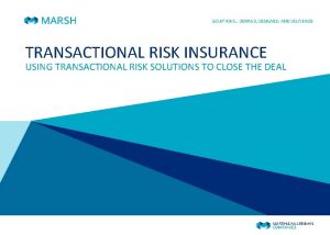 Transactional risk insurance