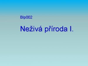 BIp 002 Neiv proda I Podmnky pro udlen