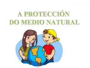 A PROTECCIN DO MEDIO NATURAL ECOSISTEMA Est formado