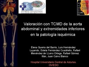 Valoracin con TCMD de la aorta abdominal y