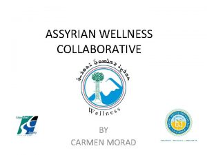 ASSYRIAN WELLNESS COLLABORATIVE BY CARMEN MORAD COMMUNITY CAPACITY