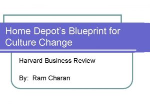 Home depot blueprint