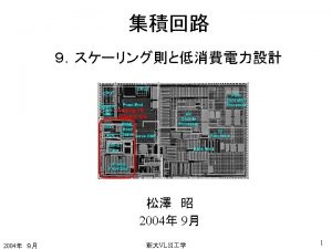 LSILSI L W tox Scaling DeviceCircuit parameter Scaling