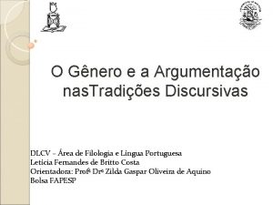 O Gnero e a Argumentao nas Tradies Discursivas