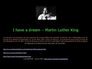 I have a dream Martin Luther King Le