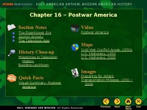 Chapter 16 postwar america