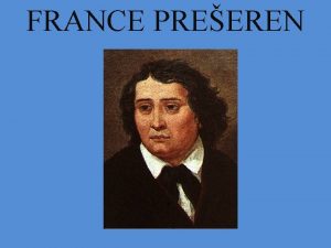 France prešeren družinsko drevo