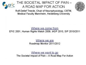 Societal impact of pain