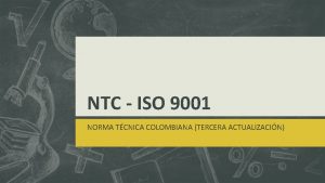 Norma tecnica colombiana iso 9001