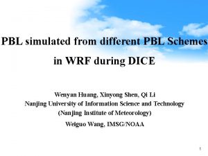 PBL simulated from different PBL Schemes in WRF
