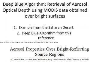 Deep blue algorithm