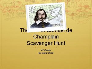 What did samuel de champlain accomplish