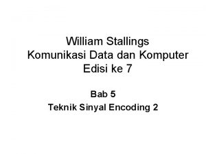 William Stallings Komunikasi Data dan Komputer Edisi ke