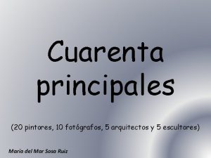 Cuarenta principales