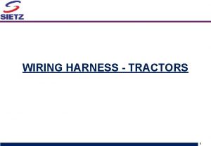 Tractor wiring harness manufacturers