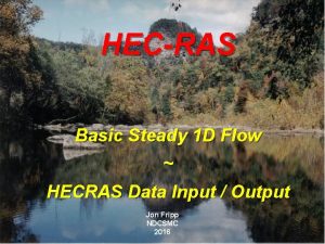 Steady flow data hec-ras