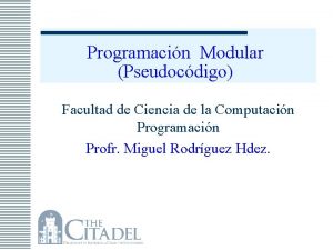 Programación modular ejemplos