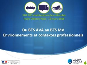 PNF BTS maintenance des vhicules lyce Diderot Paris