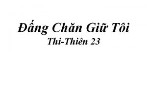 ng Chn Gi Ti ThiThin 23 I Cha