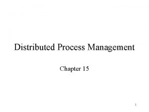 Process management in distributed system