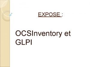 Ocs inventory glpi
