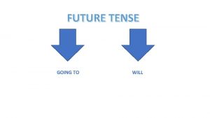 FUTURE TENSE GOING TO WILL GOING TO Future