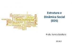 Estrutura e Dinmica Social EDS Profa Yamila Goldfarb