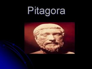 Pitagora ivot i djelo Pitagora 582 p n
