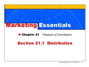 Chapter 21 channels of distribution answer key