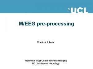 MEEG preprocessing Vladimir Litvak Wellcome Trust Centre for