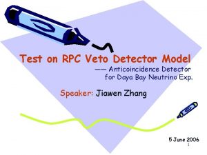 Test on RPC Veto Detector Model Anticoincidence Detector