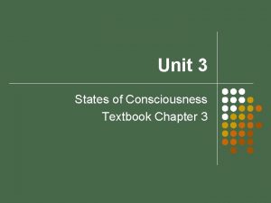 3 states of consciousness