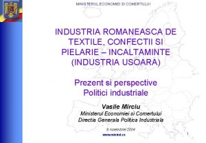 Ministerul industriei si comertului