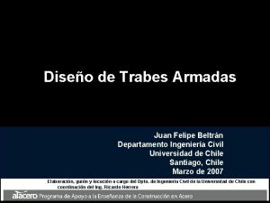 Diseo de Trabes Armadas Juan Felipe Beltrn Departamento