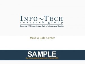 Data center relocation project charter template