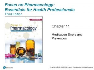 Focus on pharmacology essentials for health professionals